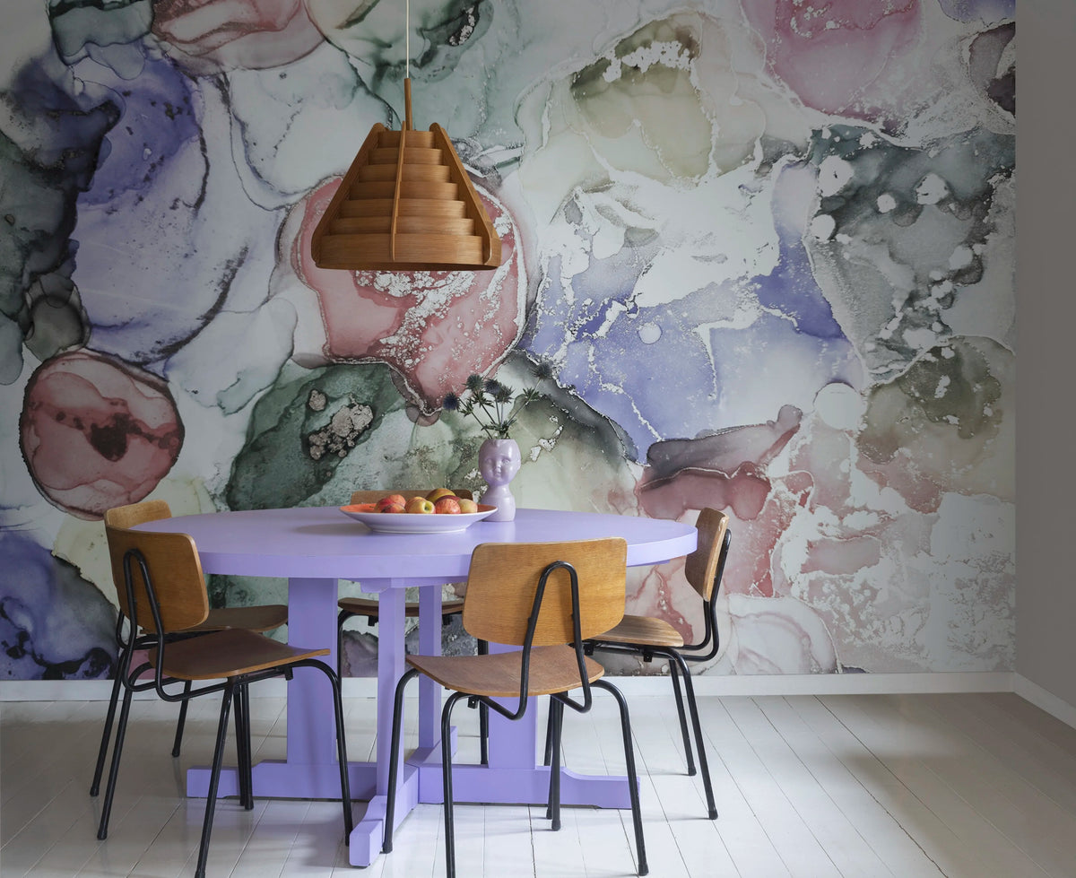 Multi Watercolor Mural Wallpaper - room preview 02