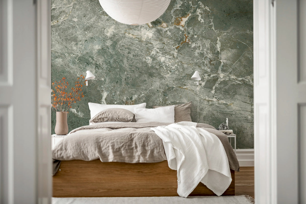 Jade Marble Mural Wallpaper - room preview 02