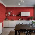 Wall of Bricks, Red Mural Wallpaper - room preview 02