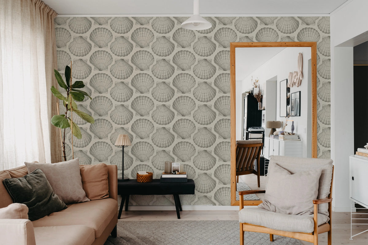 Shells, Sand Mural Wallpaper - room preview 02