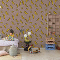 Bananza, Pink Mural Wallpaper - room preview 02