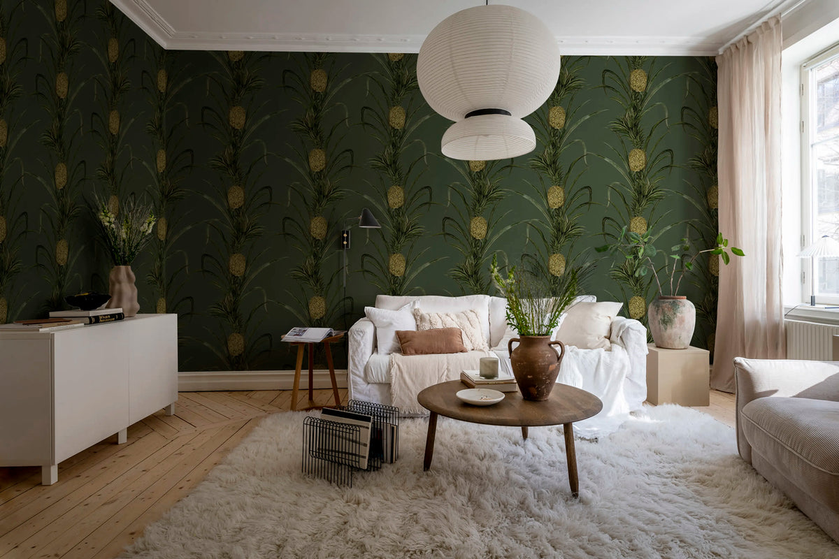Pineapple, Lush Mural Wallpaper - room preview 02