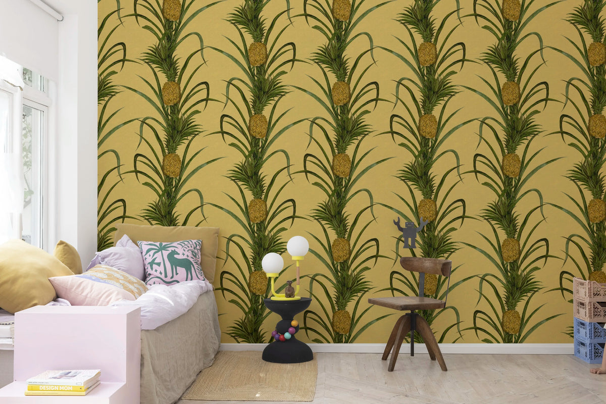 Pineapple, Sunshine Mural Wallpaper - room preview 02