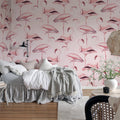 Flamingos, Bubblegum Mural Wallpaper - room preview 02