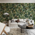Fig Tree, Green Mural Wallpaper - room preview 02