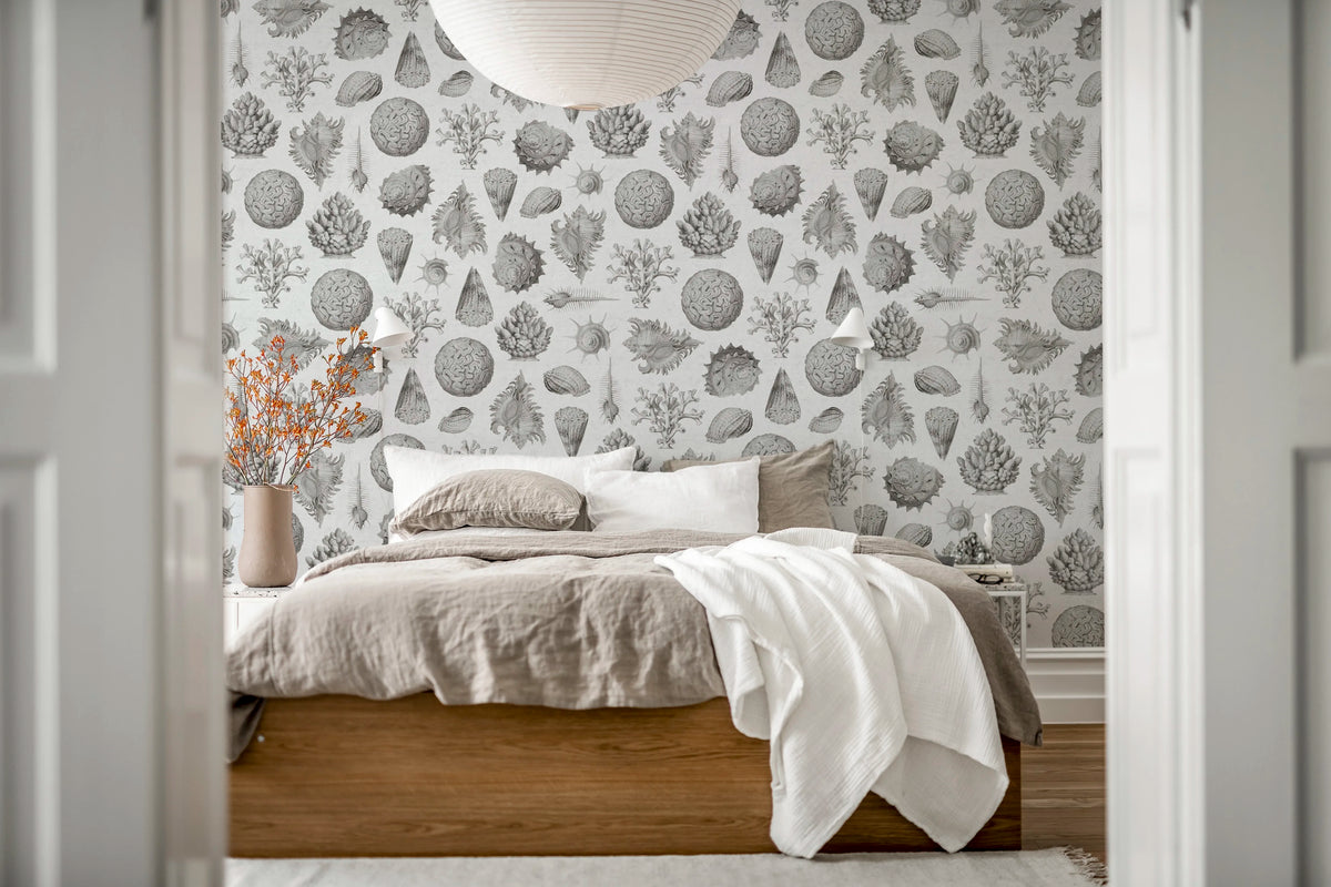 Seashells, Clay Mural Wallpaper - room preview 02