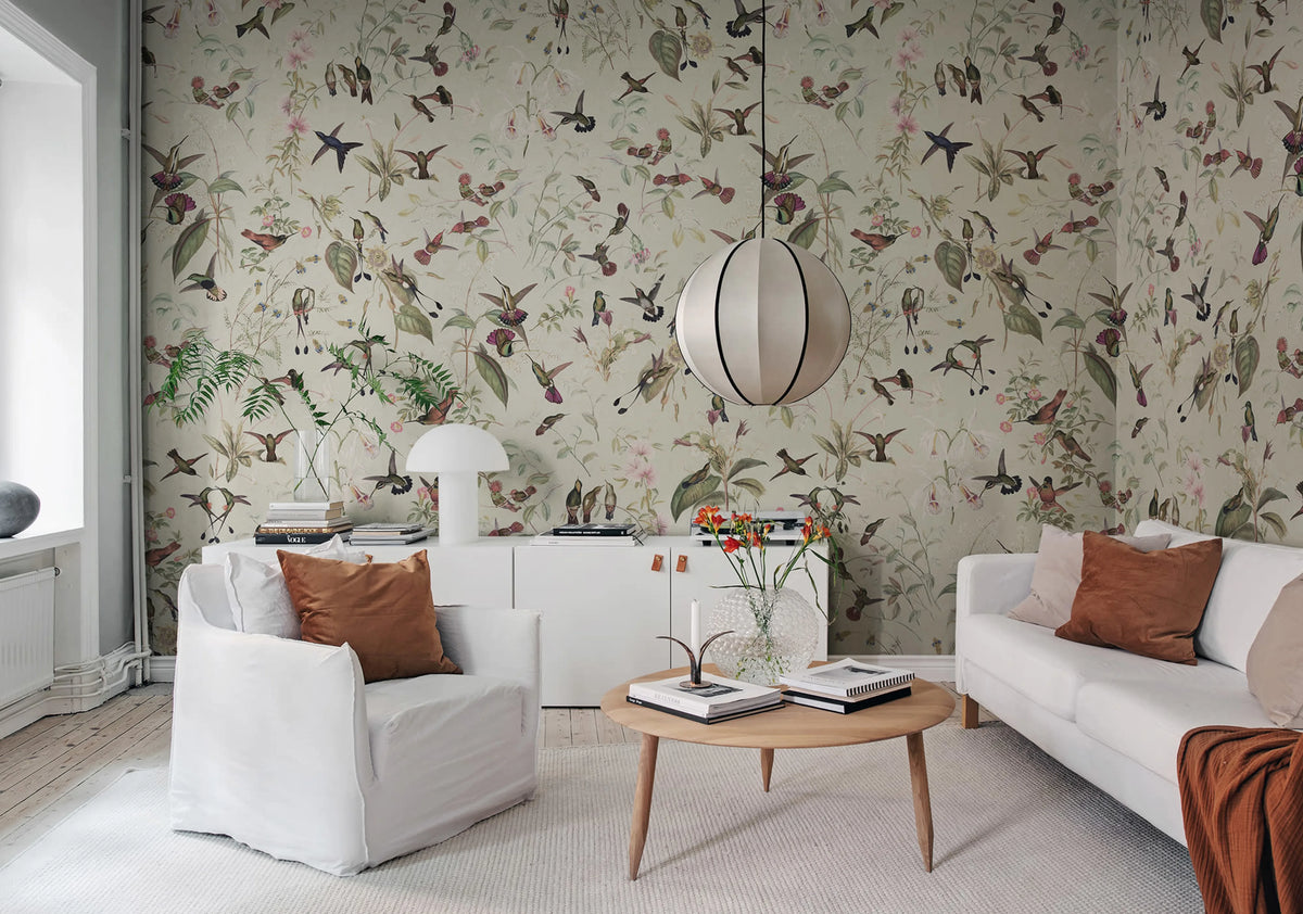 Hummingbird, Sand Mural Wallpaper - room preview 02