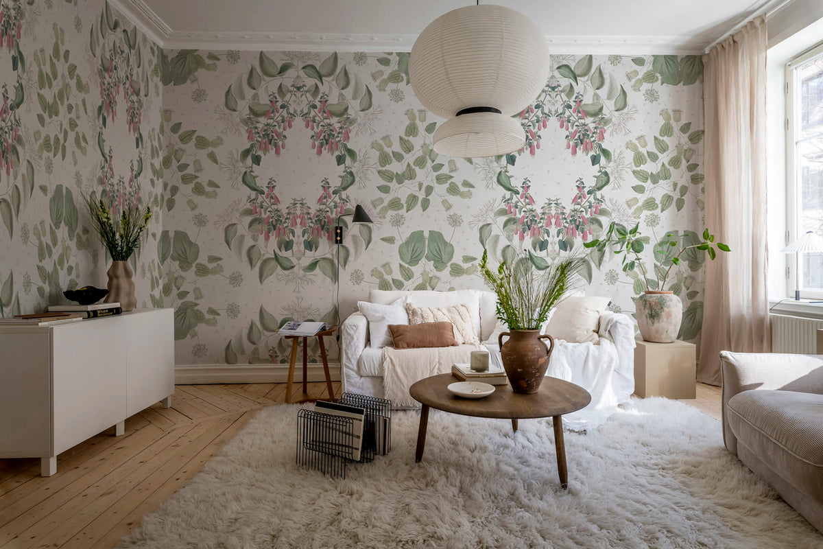 Lotus, Pastel Mural Wallpaper - room preview 02