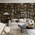 Vintage Frames, Black Mural Wallpaper - room preview 02
