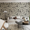 Dogs, Creme Mural Wallpaper - room preview 02