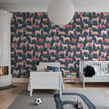 Dogs, Blue Mural Wallpaper - room preview 02