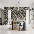 Ocean Shells, Graphite Mural Wallpaper - room preview 02