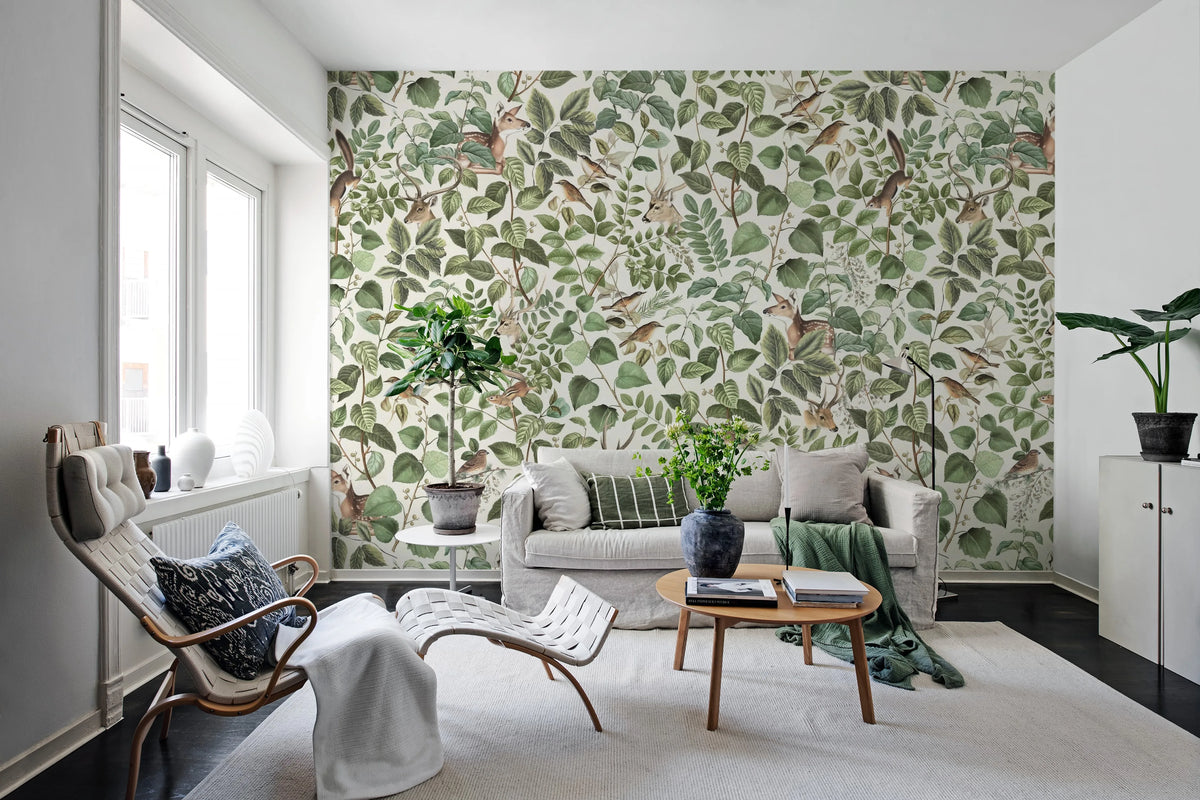 Forest Animals, Soft Mural Wallpaper - room preview 02