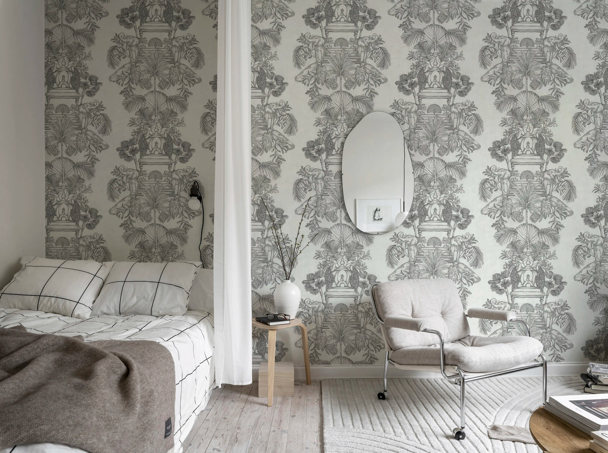 Elephant Castle, Graphite Mural Wallpaper - room preview 02