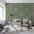 Elephant Castle, Green Mural Wallpaper - room preview 02