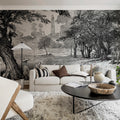Big Toile Mural Wallpaper - room preview 02