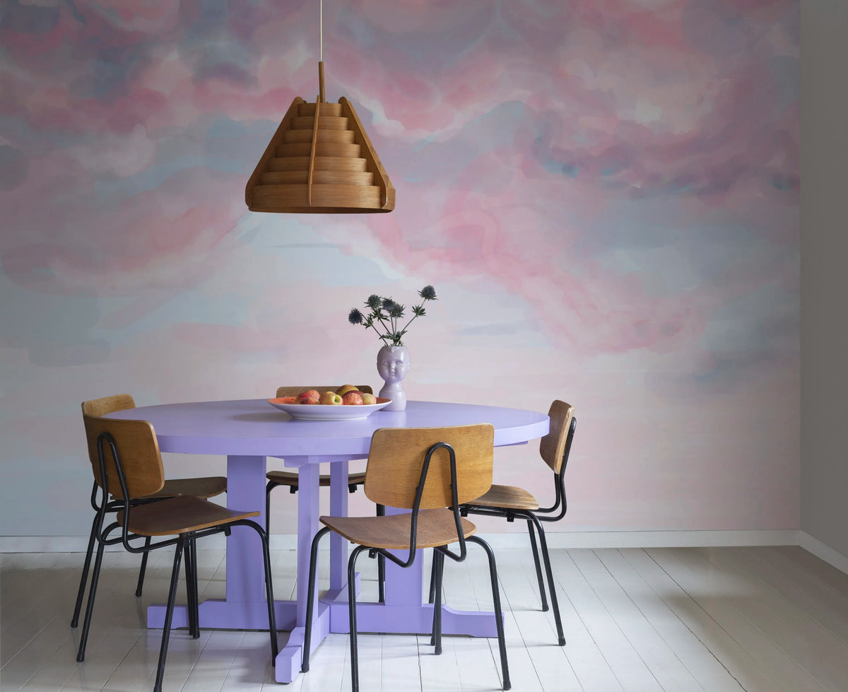 Pink Sky Mural Wallpaper - room preview 02