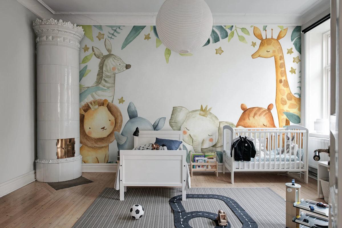 Animal Friends Mural Wallpaper - room preview 02