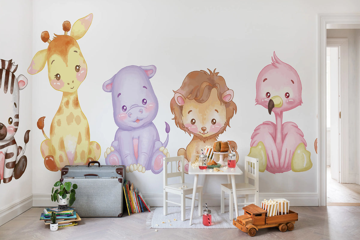 Animal Parade Mural Wallpaper - room preview 02