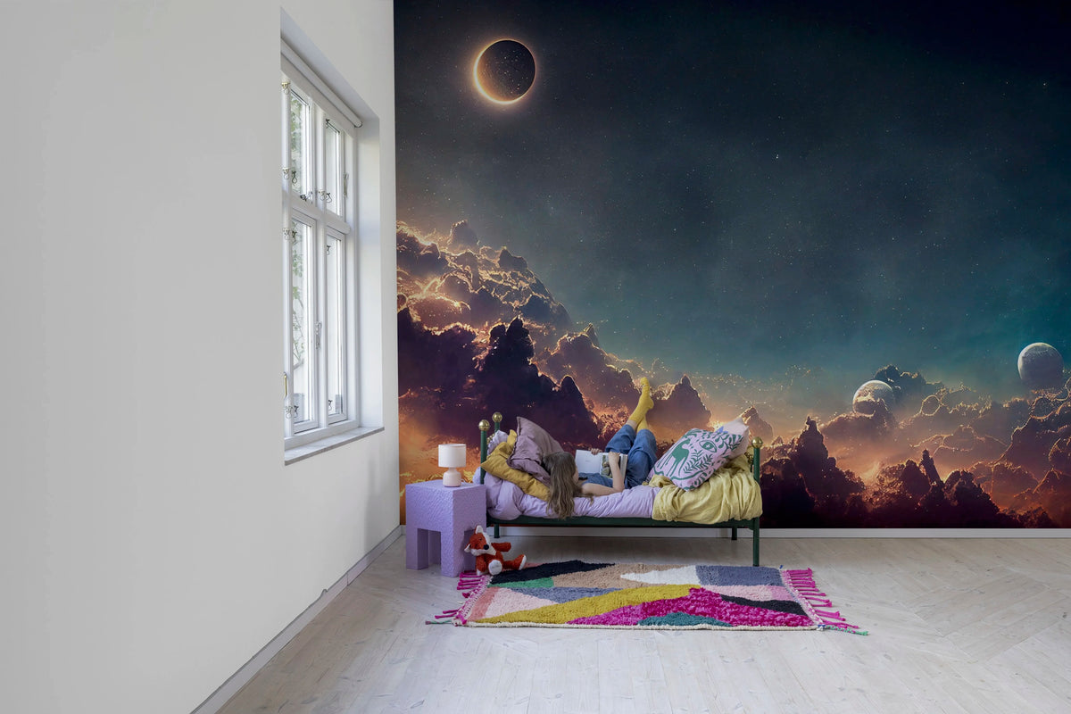 Galaxy Mural Wallpaper - room preview 02