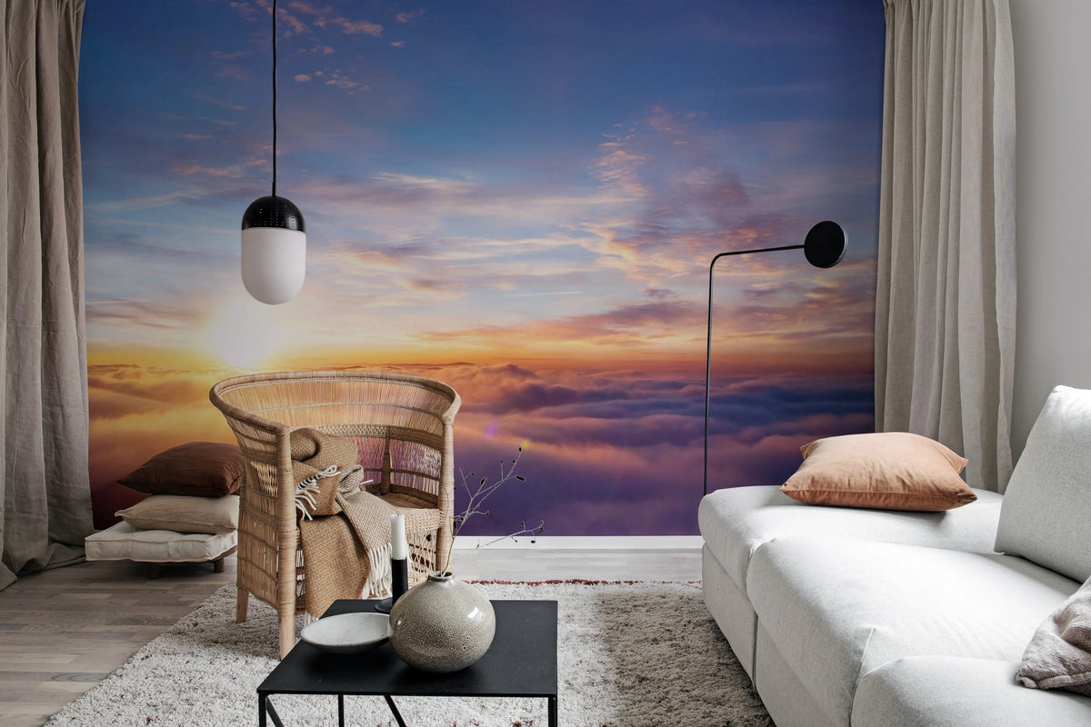 Colorful Sunset Mural Wallpaper - room preview 02