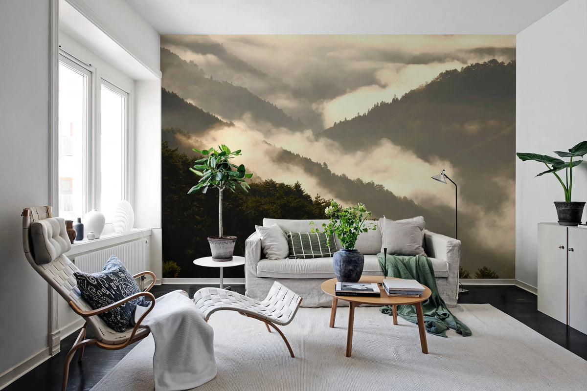 Mountain View Mural Wallpaper - room preview 02