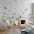 Pastel Flowers Mural Wallpaper - room preview 02
