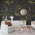Dragon Garden, Gold Mural Wallpaper - room preview 02