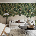 Dangling Figs, Green Mural Wallpaper - room preview 02