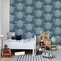 Puffer Fish, Blue Mural Wallpaper - room preview 02