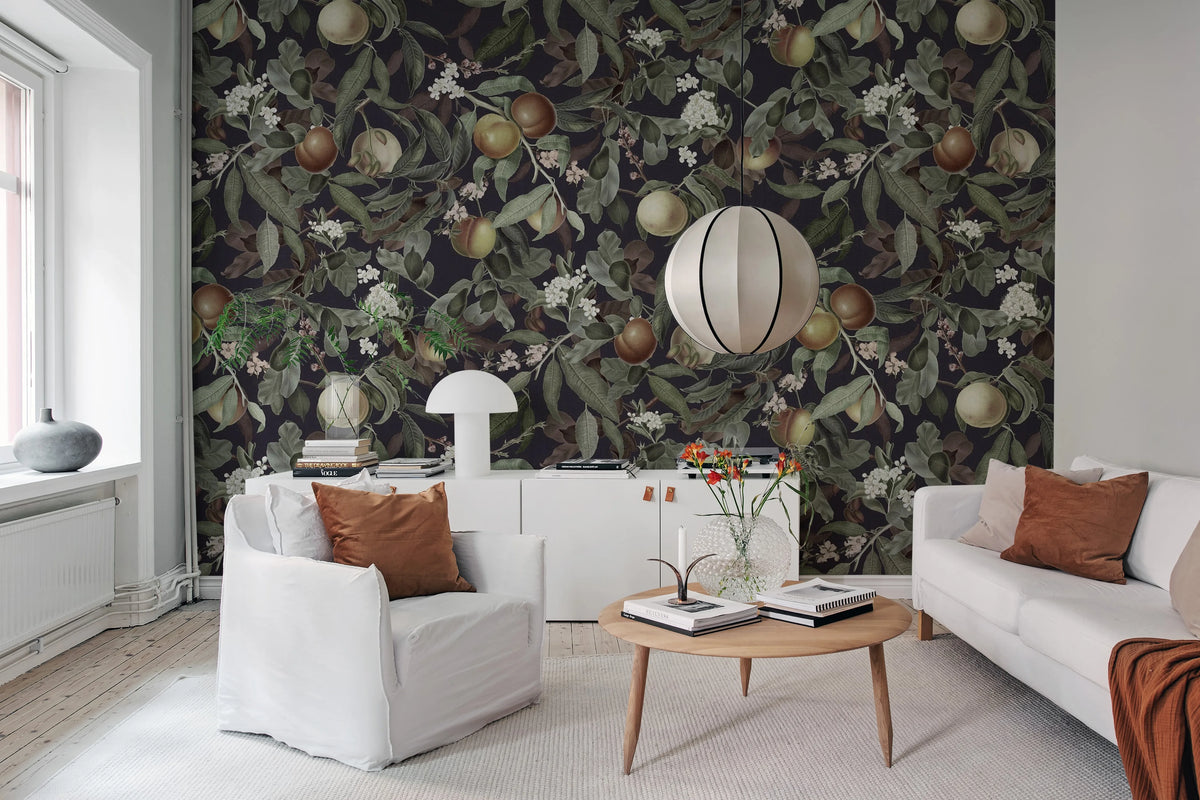 Peach Valley Bold, Midnight Mural Wallpaper - room preview 02