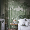 Chatsworth Park, Green Mural Wallpaper - room preview 02