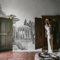 Chatsworth Park Mirrored, Graphite Mural Wallpaper - room preview 02