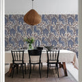 Bold Tigers, Blue Mural Wallpaper - room preview 02