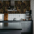 Bold Tigers, Black Mural Wallpaper - room preview 02