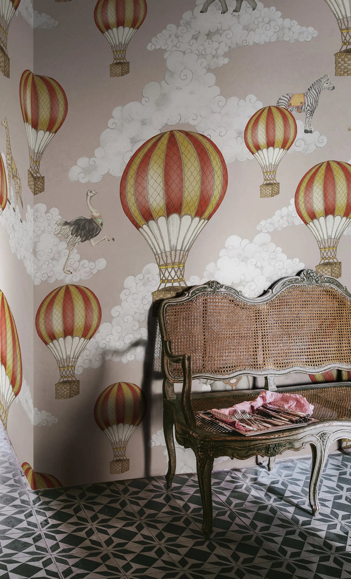 Dreamscape, Dusty Pink Mural Wallpaper - room preview 02