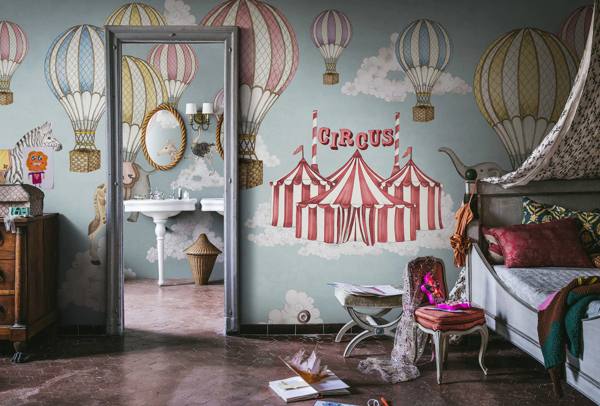 Circus Horizon, Rainbow Mural Wallpaper - room preview 02