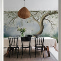 Tree of Dreams, White Mural Wallpaper - room preview 02