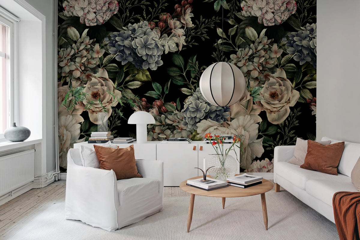 Vintage Bouquet Mural Wallpaper - room preview 02