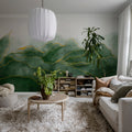 Emerald Leaves Mural Wallpaper - room preview 02