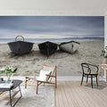 Boats in a Row Mural Wallpaper - room preview 02
