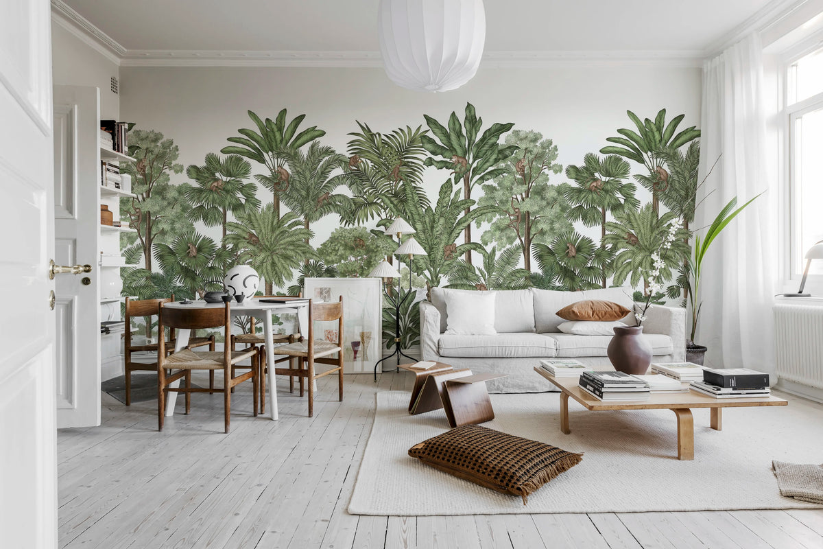 Tropical Bellewood, Monkeys Mural Wallpaper - room preview 02