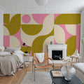 Geometrique Mural Wallpaper - room preview 02