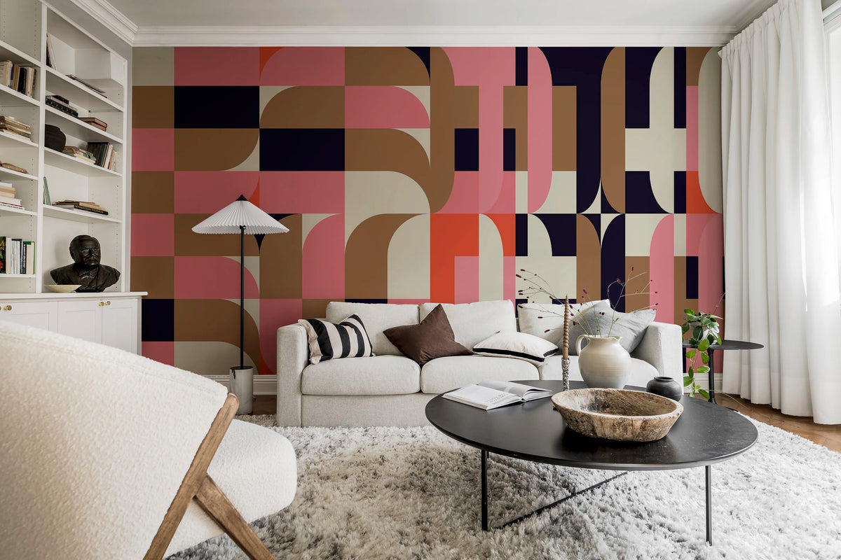 Abstract Fun Mural Wallpaper - room preview 02