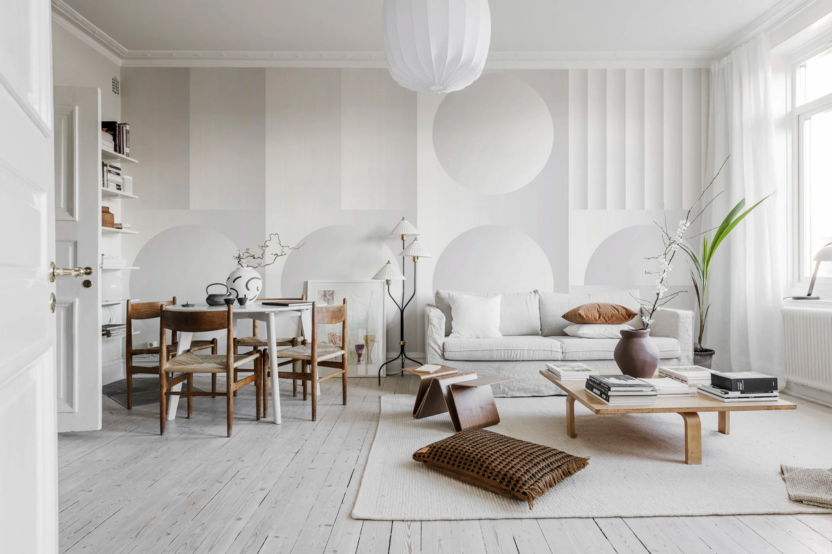 Geometric Shadows Mural Wallpaper - room preview 02