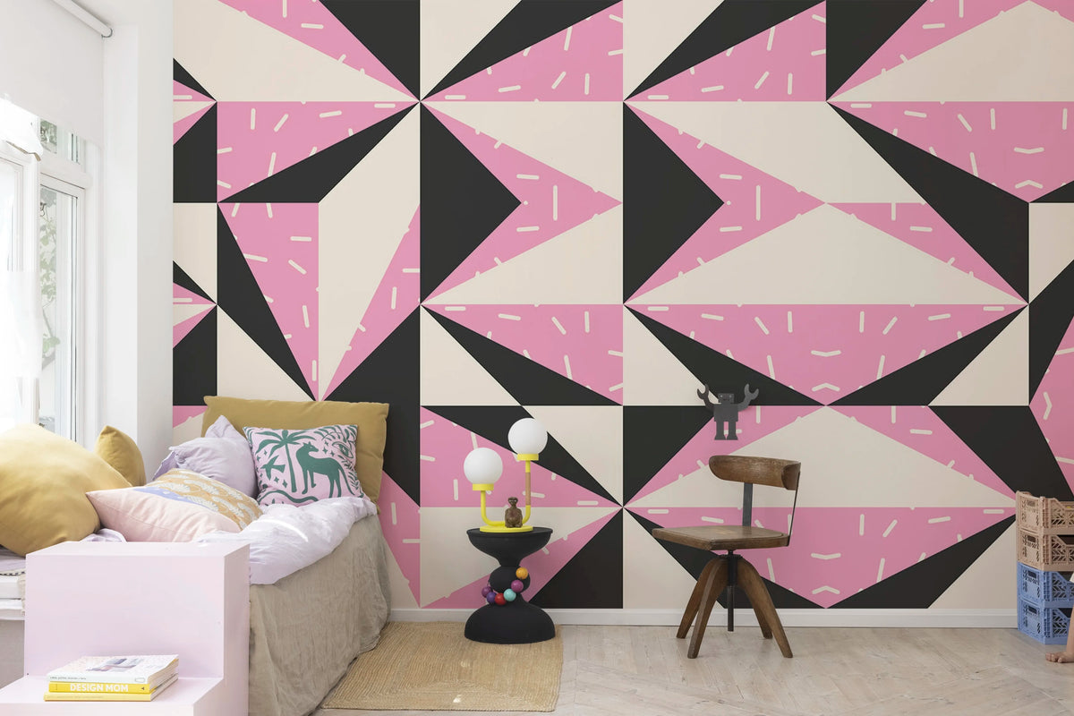 Geometrical Art Mural Wallpaper - room preview 02