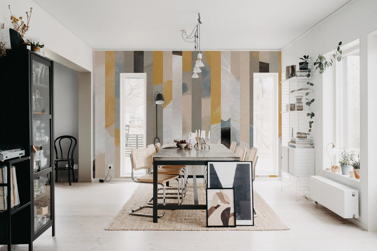 Paint Stripes, Soft Mural Wallpaper - room preview 02