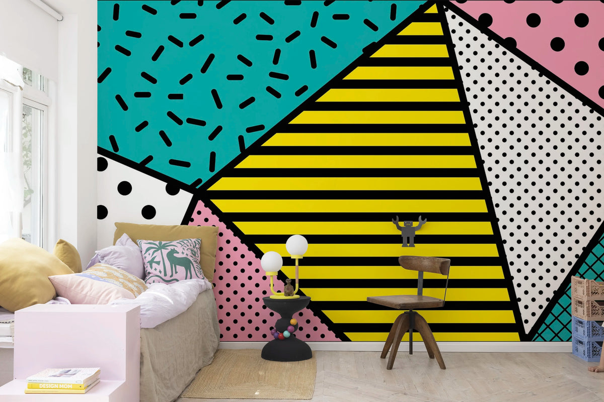 Retro Vibes Mural Wallpaper - room preview 02