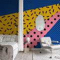 Rays of the 90s Mural Wallpaper - room preview 02