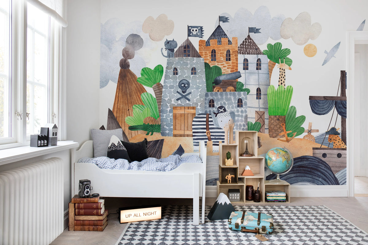 Castle of Pirates Mural Wallpaper - room preview 02